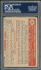 1952 Topps Ed Erautt #171 Cincinnati Reds RC PSA 4 back of card