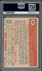 1952 Topps Billy Hitchcock #182 Philadelphia Athletics PSA 6 back of card
