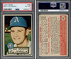 1952 Topps Billy Hitchcock #182 Philadelphia Athletics PSA 6 front and back of card
