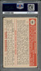 1952 Topps Walt Masterson #186 Boston Red Sox PSA 4 back of card