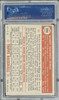 1952 Topps Bob Friend #233 Pittsburgh Pirates RC PSA 4 back of card