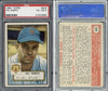 1952 Topps Vic Wertz #244 Detroit Tigers PSA 4 front and back of card
