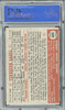 1952 Topps Bobby Adams #249 Cincinnati Reds PSA 5 back of card
