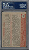 1952 Topps Ralph Branca #274 Brooklyn Dodgers PSA 4 back of card