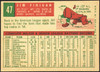 1959 Topps Jim Finigan #47 Baltimore Orioles VG R100017 back of card