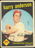 1959 Topps Harry Anderson #85 Philadelphia Phillies VG — Example A front of card