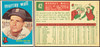 1959 Topps Murray Wall #42 Boston Red Sox VG R100026 front and back of card