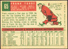 1959 Topps Frank Torre #65 Milwaukee Braves EX R100027 back of card