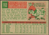 1959 Topps Billy Consolo #112 Boston Red Sox Good R100032 back of card