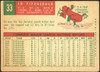 1959 Topps Ed Fitz Gerald #33 Washington Senators VG-EX R100040 back of card