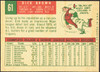 1959 Topps Dick Brown #61 Cleveland Indians Low Grade - Marks R100065 back of card