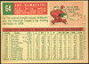 1959 Topps Joe DeMaestri #64 Kansas City Athletics VG back of card