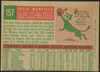 1959 Topps Felix Mantilla #157 Milwaukee Braves EX R100079 back of card