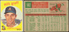1959 Topps Milt Graff #182 Kansas City Athletics Low Grade - Marks R100088 front and back of card