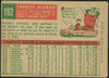 1959 Topps Charley Beamon #192 Baltimore Orioles RC VG — Example B back of card