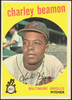 1959 Topps Charley Beamon #192 Baltimore Orioles RC Low Grade - Marks R100096 front of card