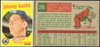 1959 Topps Johnny Kucks #289 New York Yankees VG R100120 front and back of card
