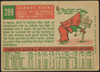 1959 Topps Johnny Kucks #289 New York Yankees VG — Example A back of card