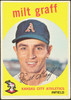 1959 Topps Milt Graff #182 Kansas City Athletics VG-EX R100125 front of card