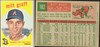 1959 Topps Milt Graff #182 Kansas City Athletics VG front and back of card