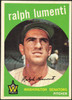 1959 Topps Ralph Lumenti #316 316a - With option line Washington Senators Low Grade - Marks R100134 front of card