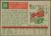 1959 Topps Ralph Lumenti #316 316a - With option line Washington Senators Low Grade - Marks R100134 back of card