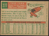 1959 Topps Turk Lown #277 Gray Back Chicago White Sox VG-EX R100147 back of card