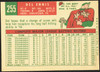 1959 Topps Del Ennis #255 White Back Cincinnati Redlegs EX R100152 back of card