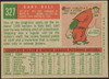 1959 Topps Gary Bell #327 Cleveland Indians RC VG-EX back of card