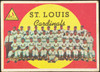 1959 Topps St. Louis Cardinals #223 Team Checklist White Back St. Louis Cardinals Low Grade - Creases R100180 front of card