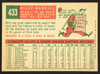 1959 Topps Billy Harrell #433 St. Louis Cardinals EX R100193 back of card