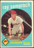 1959 Topps Ray Semproch #197 Philadelphia Phillies Low Grade - Creases R100213 front of card
