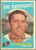 1959 Topps Jim Davenport #198 San Francisco Giants Low Grade - Creases R100215 front of card
