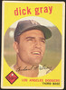 1959 Topps Dick Gray #244 Gray Back Los Angeles Dodgers VG R100218 front of card