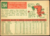 1959 Topps Chico Carrasquel #264 White Back Baltimore Orioles VG R100221 back of card