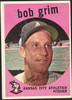 1959 Topps Bob Grim #423 Kansas City Athletics EX R100226 front of card