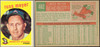 1959 Topps Russ Meyer #482 Kansas City Athletics VG — Example A front and back of card