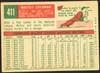 1959 Topps Whitey Lockman #411 Baltimore Orioles EX+ R100245 back of card