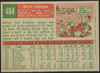 1959 Topps Willie Kirkland #484 San Francisco Giants VG back of card