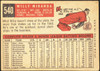 1959 Topps Willy Miranda #540 Baltimore Orioles VG-EX R100296 back of card