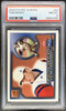 Front of 2000 Pacific Aurora Tom Brady #84 RC PSA 8