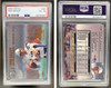 2000 Fleer Metal Tom Brady #267 RC PSA 4 front and back of card