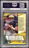 Back of 2000 Press Pass Tom Brady #37 Gold Zone RC PSA 6