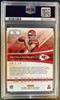 Back of 2017 Panini Rookies & Stars Patrick Mahomes II #201 RC PSA 8
