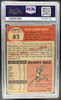 Back of 1953 Topps Mickey Mantle #82 HOF PSA 1