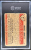 Back of 1953 Bowman Color Mickey Mantle #59 HOF SGC Authentic