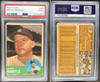 1963 Topps Mickey Mantle #200 HOF PSA 2 front and back of card