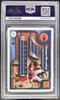 Back of 2000 Pacific Aurora Tom Brady #84 RC PSA 4
