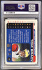 Back of 2000 Pacific Paramount Tom Brady #138 RC PSA 4