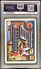 Back of 2000 Pacific Aurora Tom Brady #84 RC PSA 6